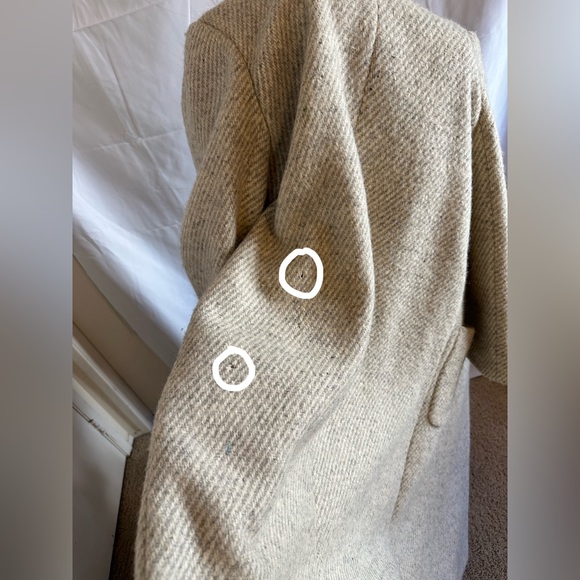 Charter Club Irish Tweed LONG Wool Coat Made in Ireland UK 14 (USA 12) - Picture 14 of 15